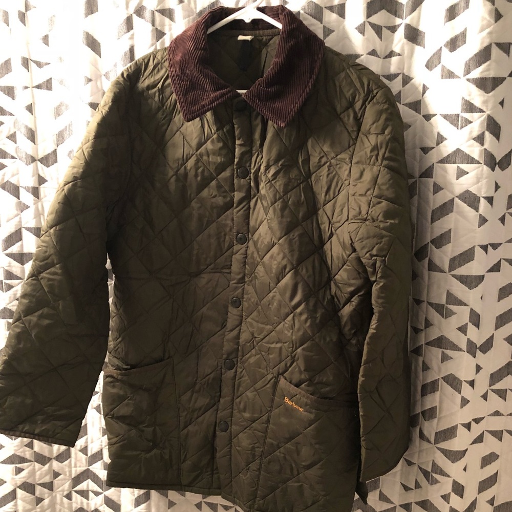 Quilter Barbour jacket with corduroy collar